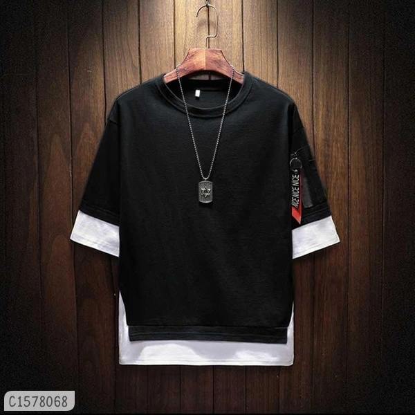 Cotton Blend Solid T Shirts - XXL