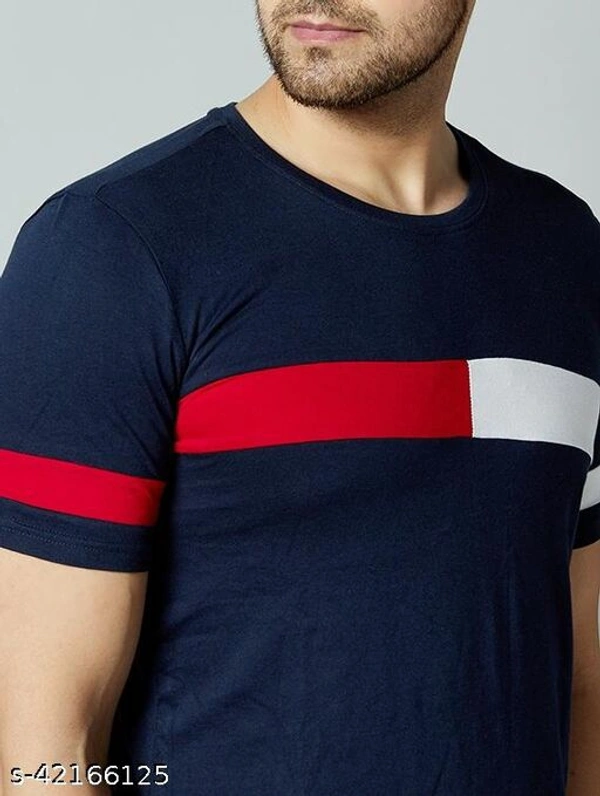 Mens Blue Trii Color T-shirt - XL
