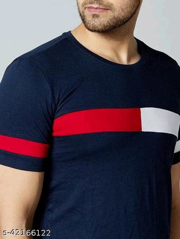 Mens Blue Trii Color T-shirt - XL