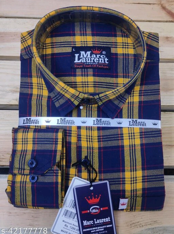 Pure Cotton Men's Shirts  - L