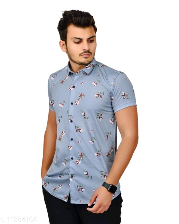 Silver Grey Men's Printed T-shirt - XL