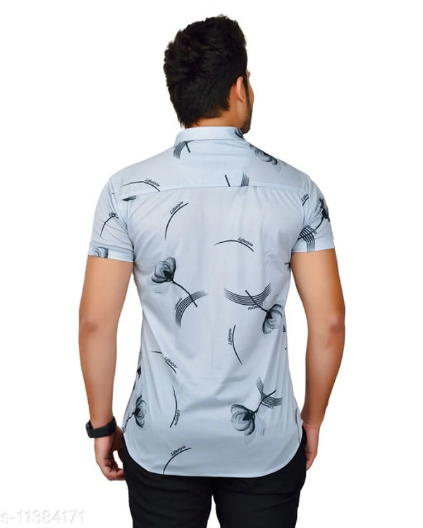 Men's Grey Leave Printed Sports T-shirt - M