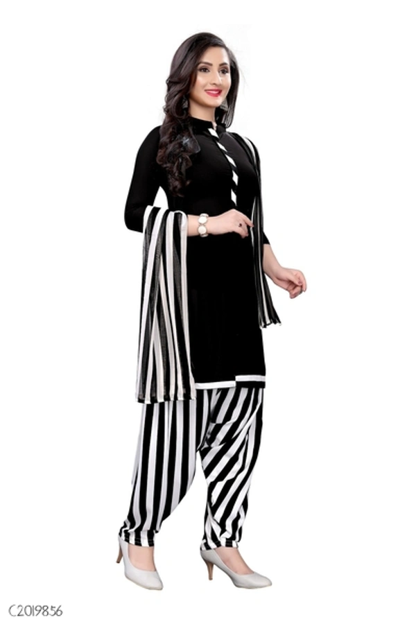 Delicate Printed Dress Material  - Free size