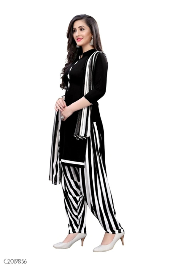Delicate Printed Dress Material  - Free size