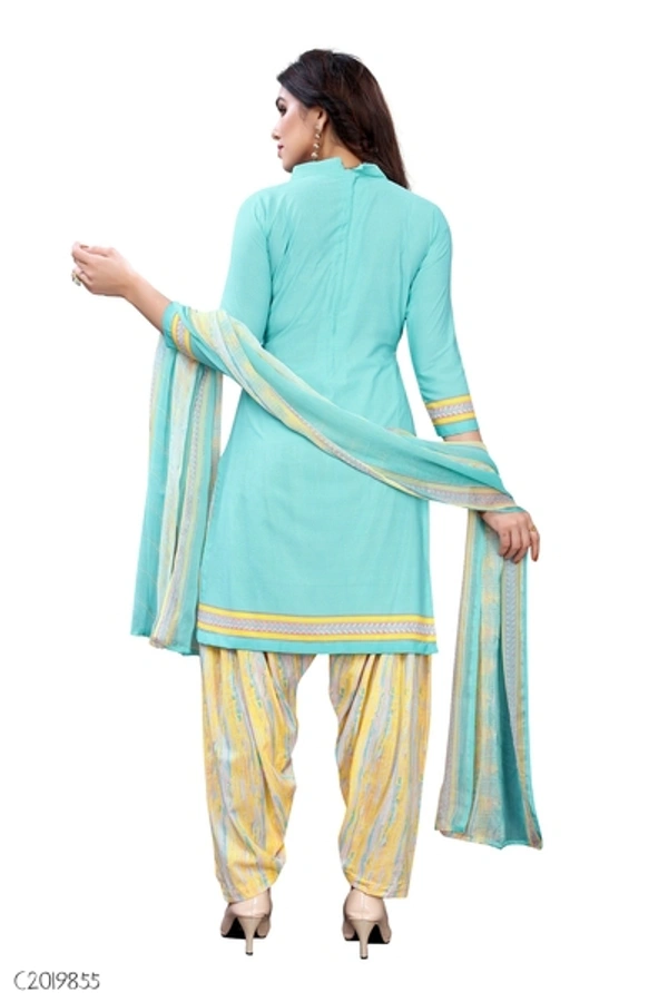 Delicate Printed Dress Material  - FreeSize