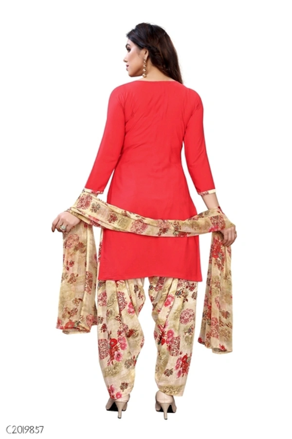 Delicate Printed Dress Material  - FreeSize