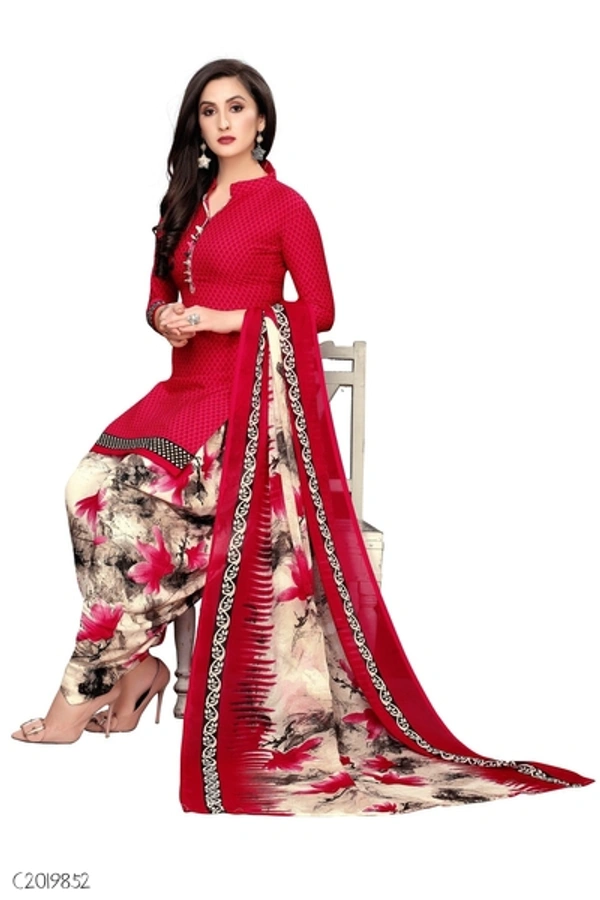 Delicate Printed Dress Material / Suits  - FreeSize