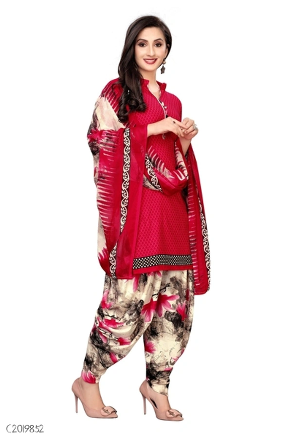Delicate Printed Dress Material / Suits  - FreeSize