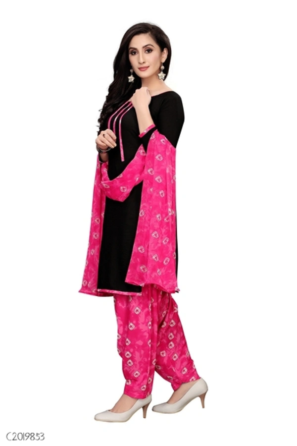 Delicate Printed Dress Material / Suits  - FreeSize