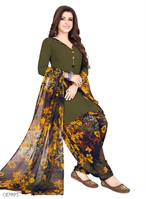 Special Synthetic Printed Un-Stritched Dress Materials  - FreeSize