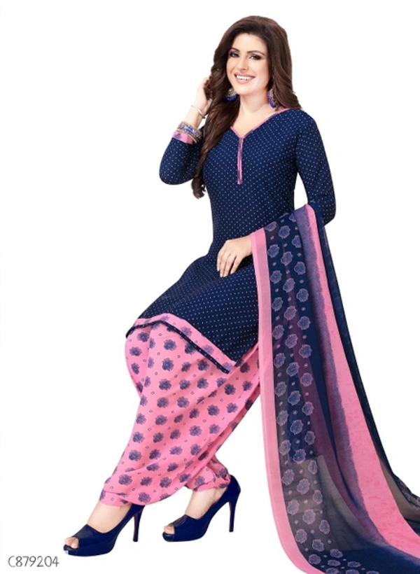 Special Synthetic Printed Un-Stritched Dress Materials  - FreeSize