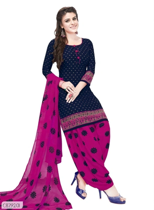 Special Synthetic Printed Un-Stritched Dress Materials  - FreeSize