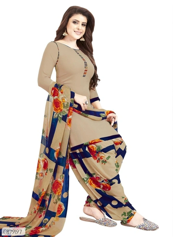 Special Synthetic Printed Un-Stritched Dress Materials  - FreeSize