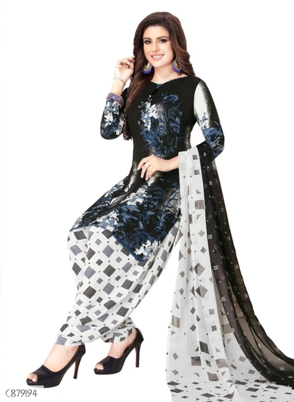 Special Synthetic Printed Un-Stritched Dress Materials  - FreeSize