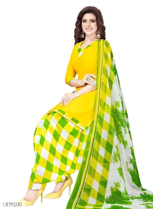 Special Synthetic Printed Un-Stritched Dress Materials  - FreeSize