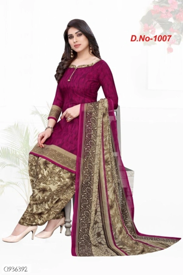 Special Synthetic Printed Un-Stritched Dress Materials  - FreeSize