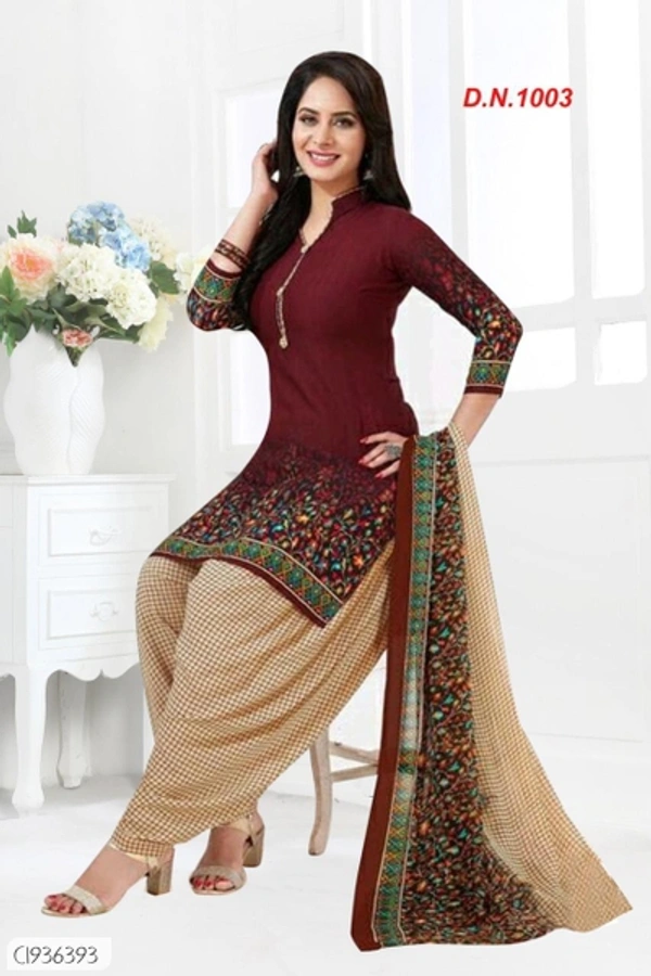 Special Synthetic Printed Un-Stritched Dress Materials  - FreeSize