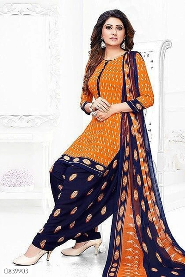 Special Synthetic Printed Un-Stritched Dress Materials  - FreeSize