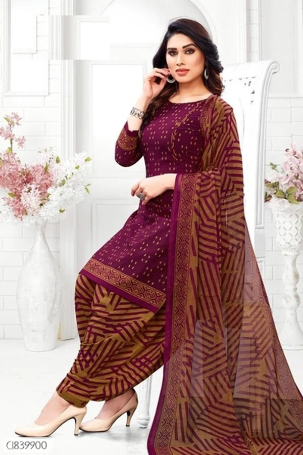 Special Synthetic Printed Un-Stritched Dress Materials  - FreeSize