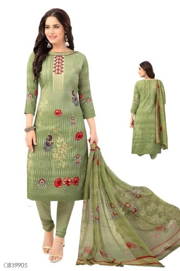 Special Synthetic Printed Un-Stritched Dress Materials  - FreeSize