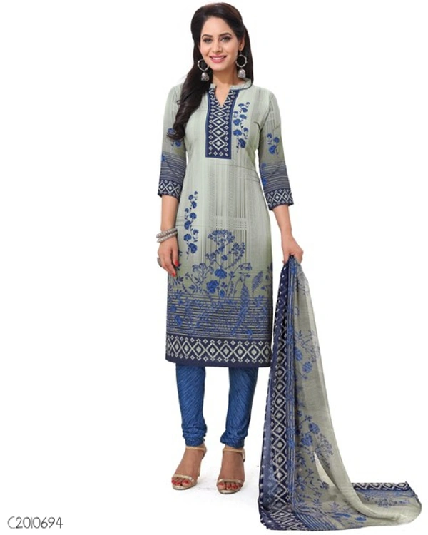 Special Synthetic Printed Un-Stritched Dress Materials  - FreeSize