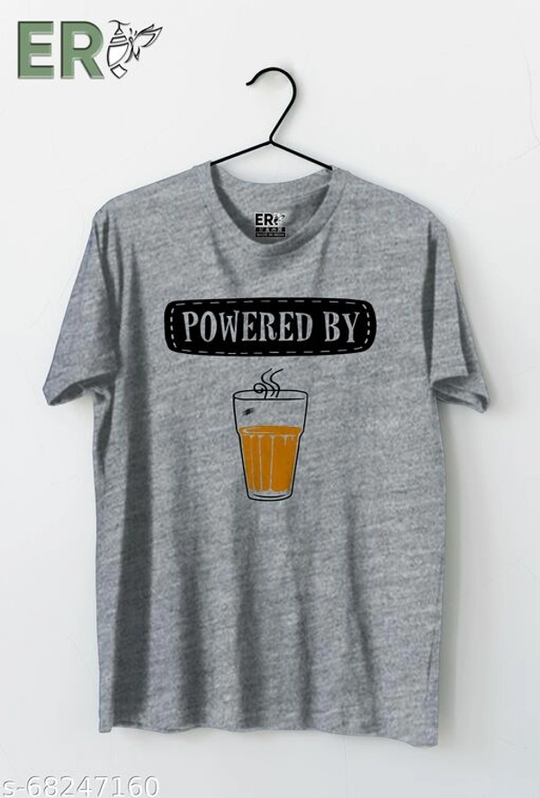 Men's Grey Printed T-shirt - XXL