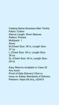 Men's White Printed T-shirt - L