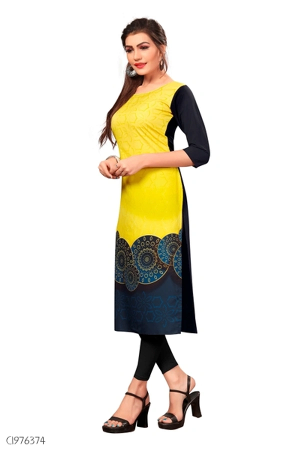 Elegant American Crepe Digital Printed Dress  - XXXL