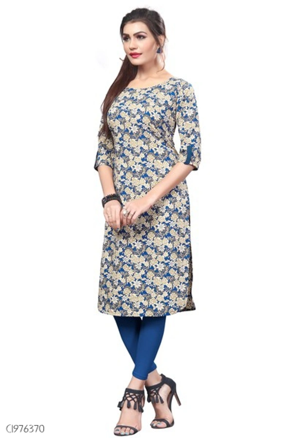 Elegant American Crepe Digital Printed Dress  - XXL