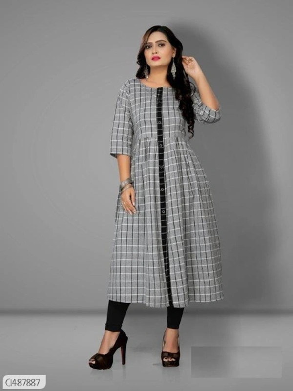 Stunning Printed Cotton Kurtis  - L