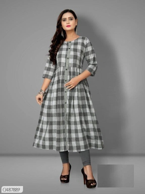 Stunning Printed Cotton Kurtis  - L