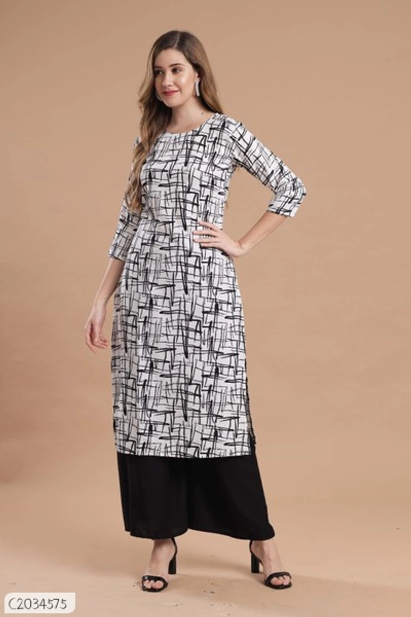 Pretty Crepe Printed  Kurtis  - M