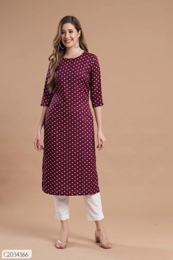 Pretty Crepe Printed  Kurtis  - S