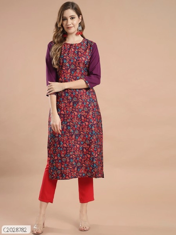 Beautiful Printed Synthetic Creeper Dress Materials  - L