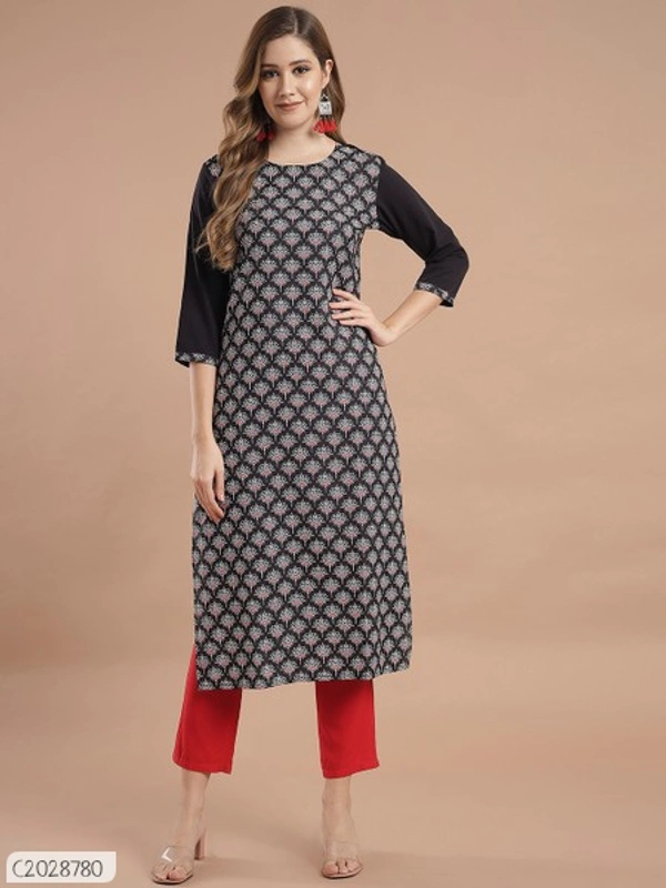 Beautiful Printed Synthetic Creeper Dress Materials  - XL