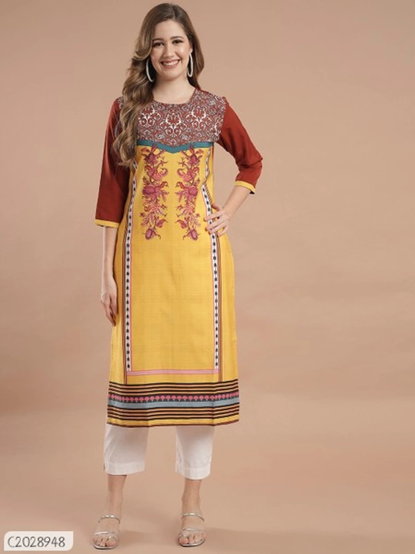 Beautiful Printed Synthetic Creeper Dress Materials  - XL