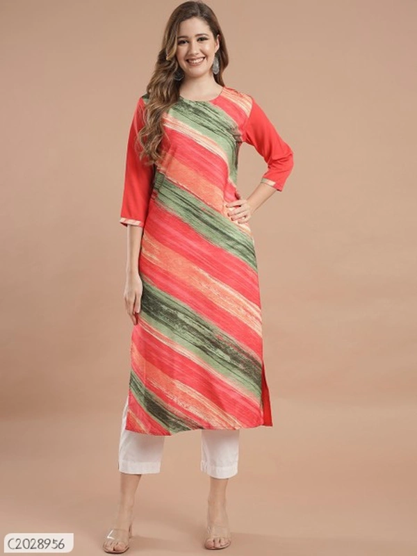 Beautiful Printed Synthetic Creeper Dress Materials  - S