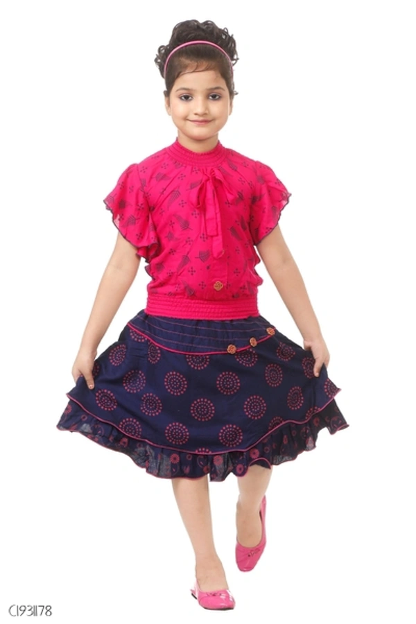 Kids printed Top Skirts Sets  - 1-2 years 