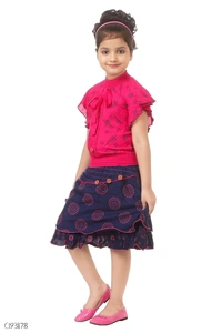 Kids printed Top Skirts Sets  - 1-2 years 