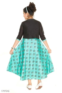 Stylish Kids Cotton Girls Frock  - 7-8 years 