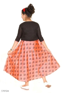 Stylish Kids Cotton Girls Frock  - 7-8 years 