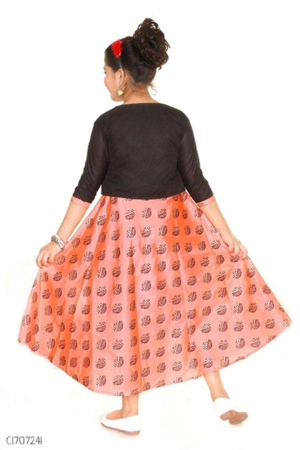 Stylish Kids Cotton Girls Frock  - 7-8 years 