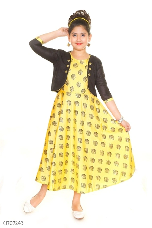 Stylish Kids Cotton Girls Frock  - 7-8 years 
