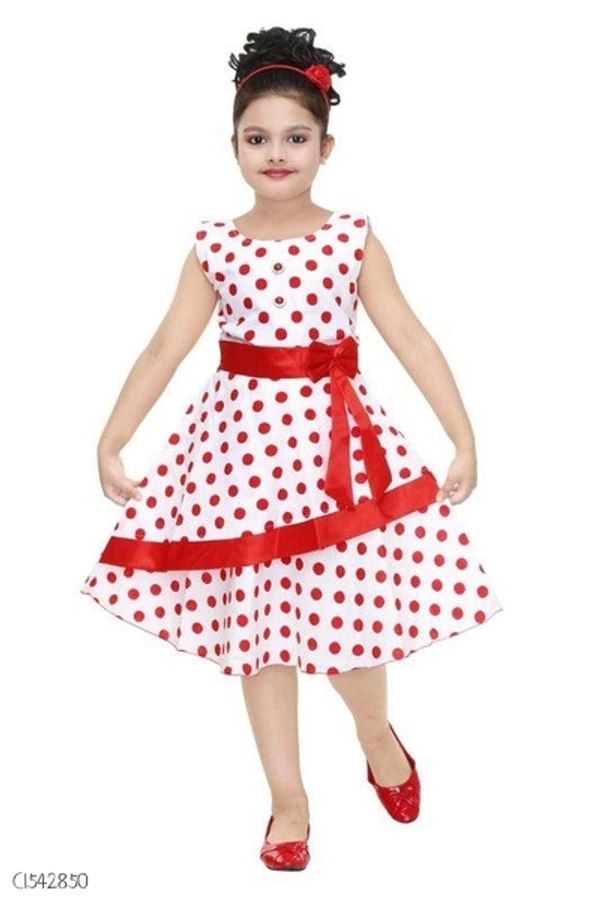 Stylish Kids Cotton Girls Frock  - 5-6 years 