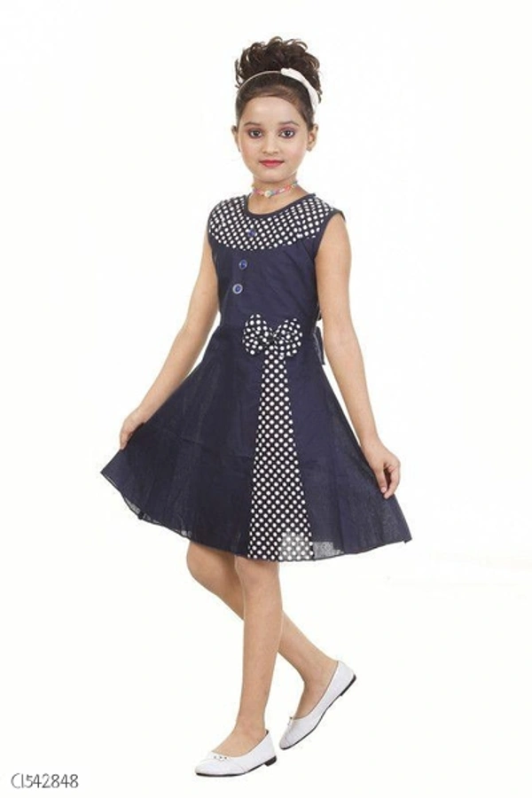 Stylish Kids Cotton Girls Frock  - 3-4 years 