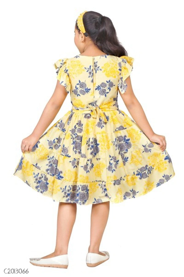 Stylish Kids Cotton Girls Frock  - 1-2 years 