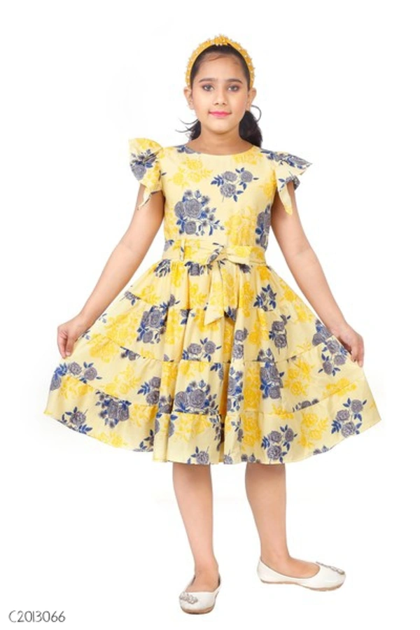 Stylish Kids Cotton Girls Frock  - 2-3 years 