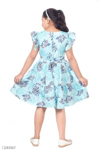 Stylish Kids Cotton Girls Frock  - 5-6 years