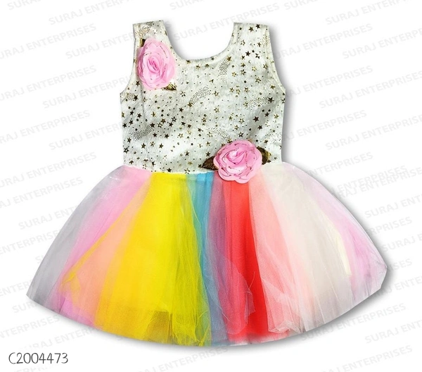 Stylish Kids Cotton Girls Frock  - 18-24 months