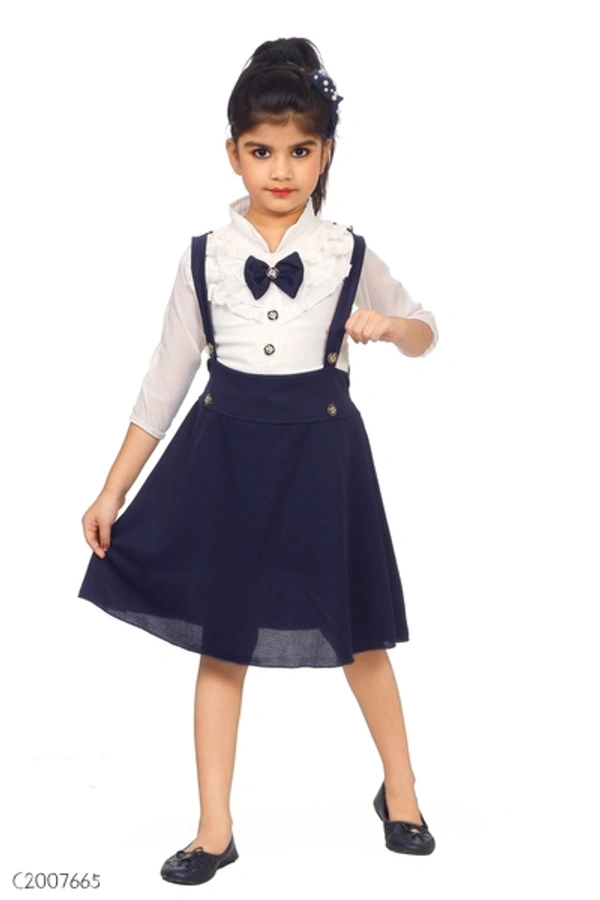 Stylish Kids Cotton Girls Frock  - 5-6 years 